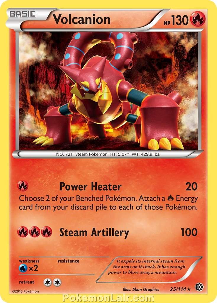 2016 Pokemon Trading Card Game Steam Siege Price List – 25 Volcanion