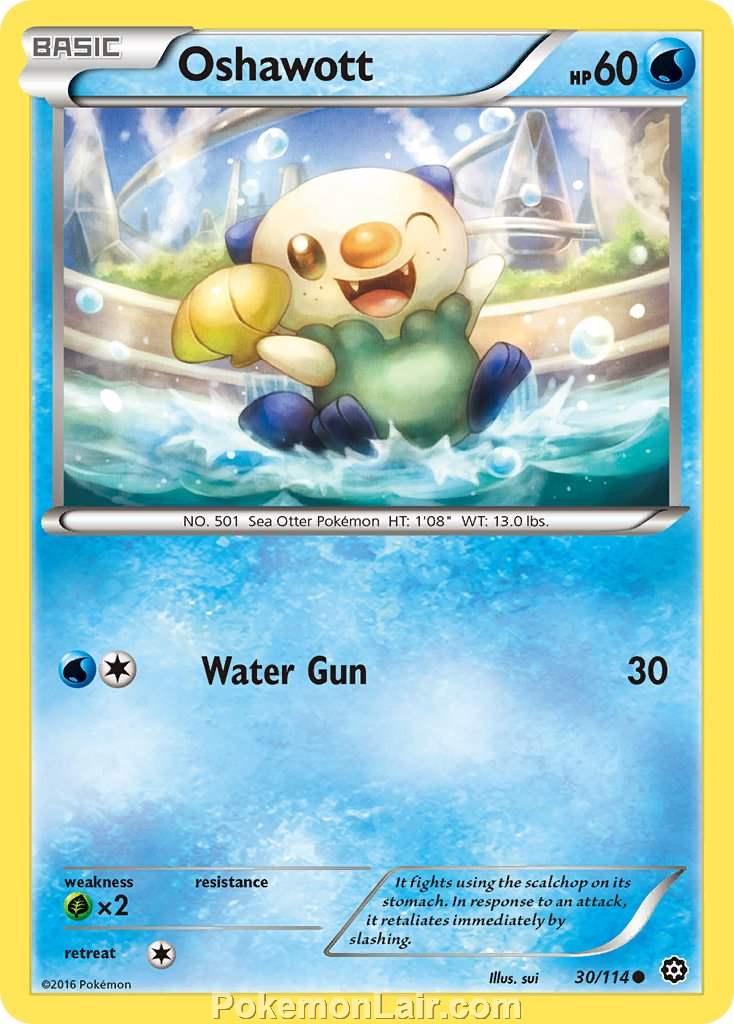 2016 Pokemon Trading Card Game Steam Siege Price List – 30 Oshawott