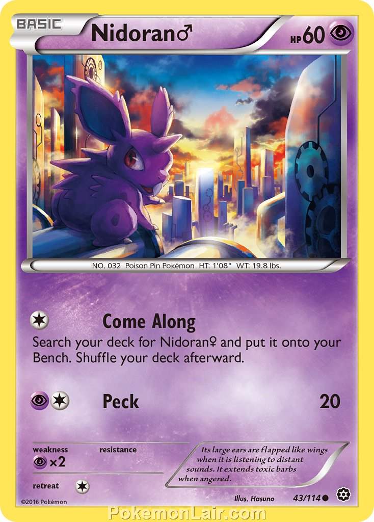 2016 Pokemon Trading Card Game Steam Siege Price List – 43 Nidoran