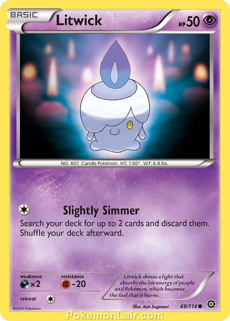 2016 Pokemon Trading Card Game Steam Siege Price List – 48 Litwick