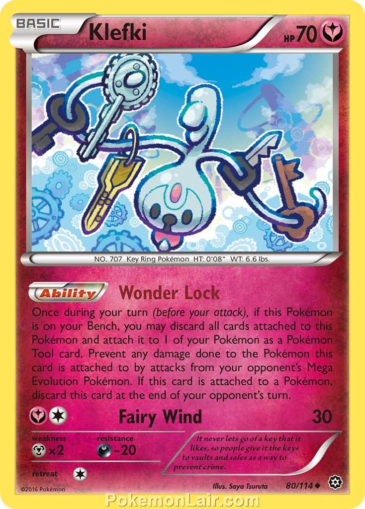 2016 Pokemon Trading Card Game Steam Siege Price List – 80 Klefki