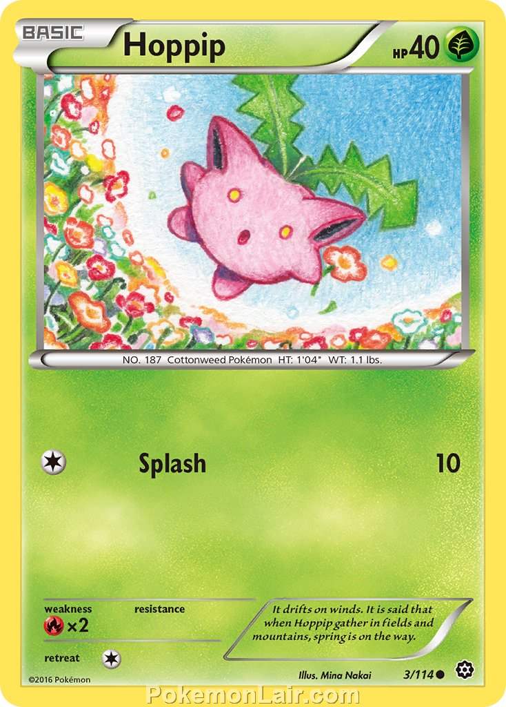 2016 Pokemon Trading Card Game Steam Siege Set – 3 Hoppip