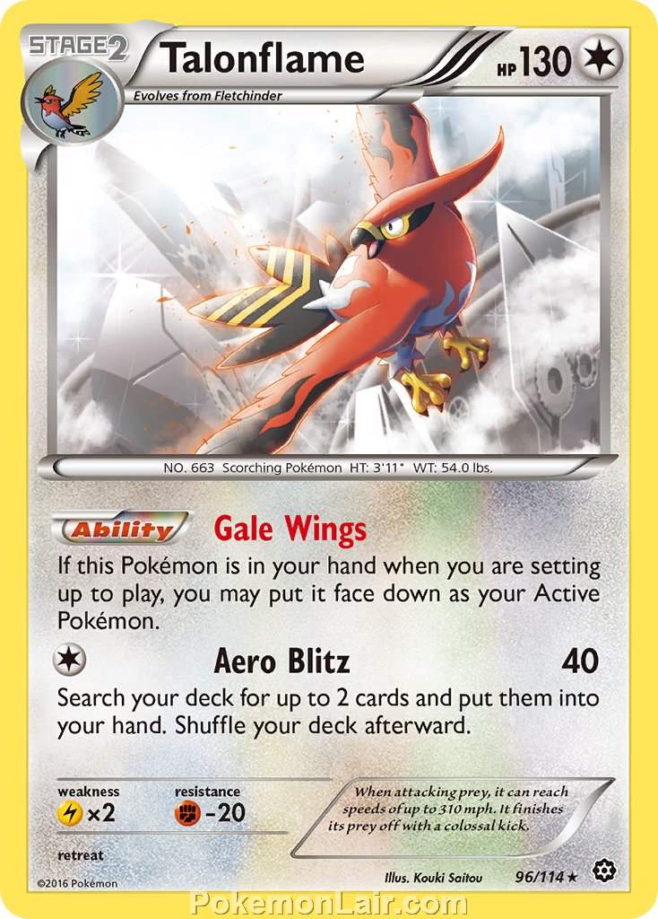 2016 Pokemon Trading Card Game Steam Siege Set – 96 Talonflame