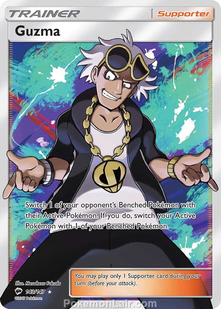 2017 Pokemon Trading Card Game Burning Shadows Price List – 143 Guzma