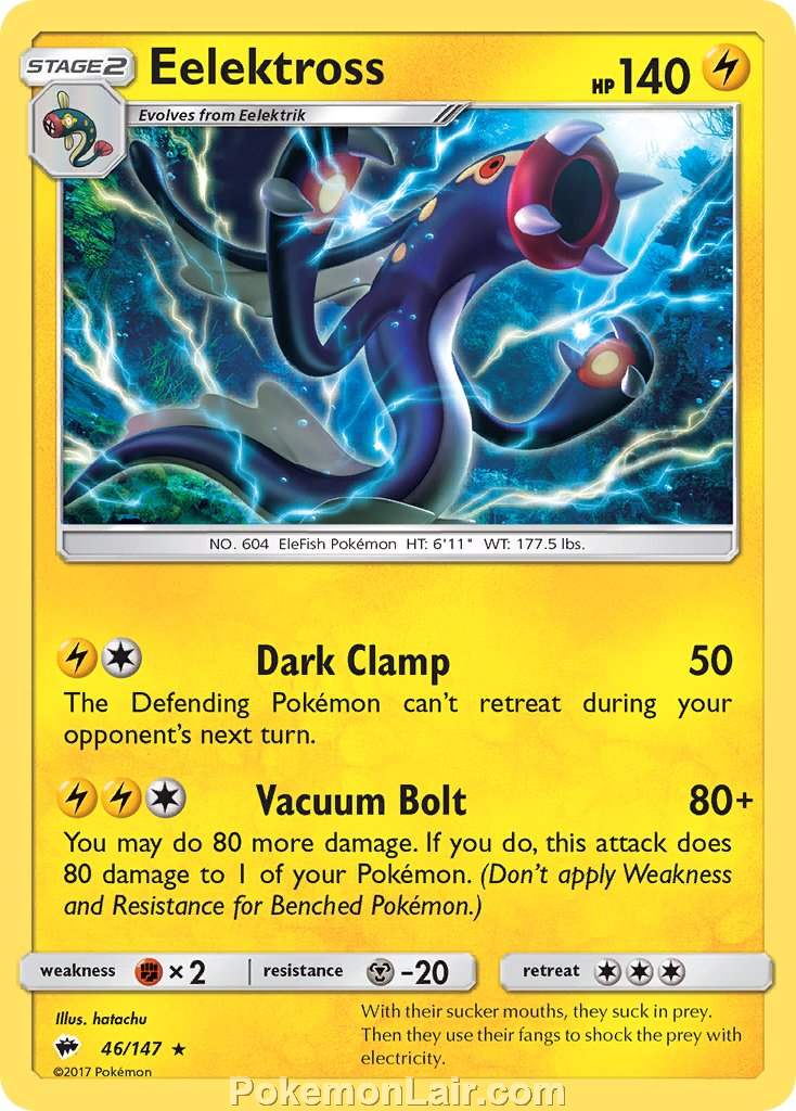 2017 Pokemon Trading Card Game Burning Shadows Price List – 46 Eelektross