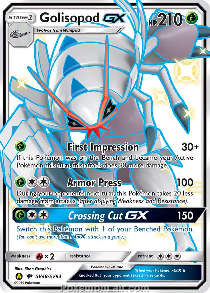 2017 Pokemon Trading Card Game Burning Shadows Price List – SV48 Golisopod GX