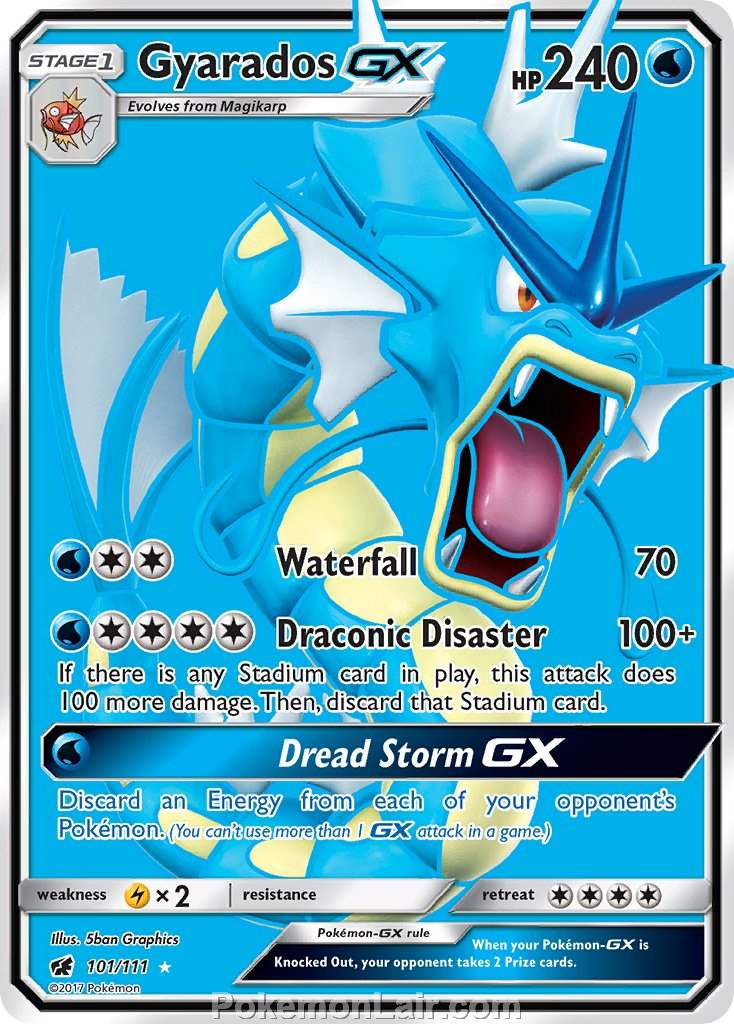 2017 Pokemon Trading Card Game Crimson Invasion Price List – 101 Gyarados GX