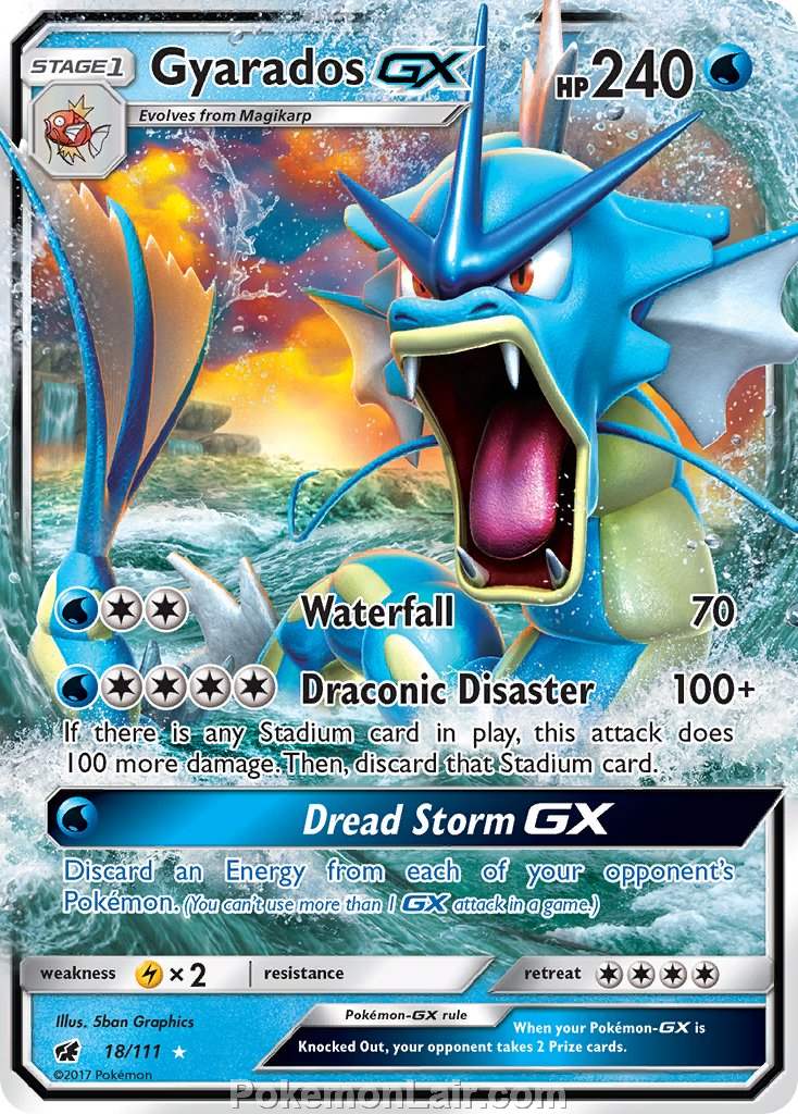 2017 Pokemon Trading Card Game Crimson Invasion Price List – 18 Gyarados GX