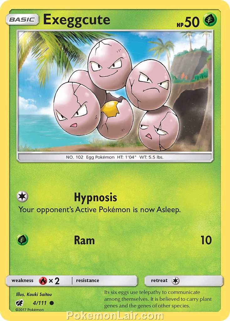 2017 Pokemon Trading Card Game Crimson Invasion Price List – 4 Exeggcute