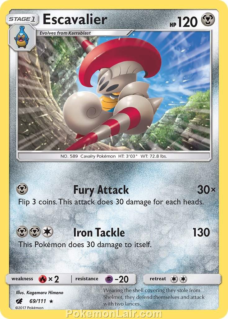 2017 Pokemon Trading Card Game Crimson Invasion Price List – 69 Escavalier