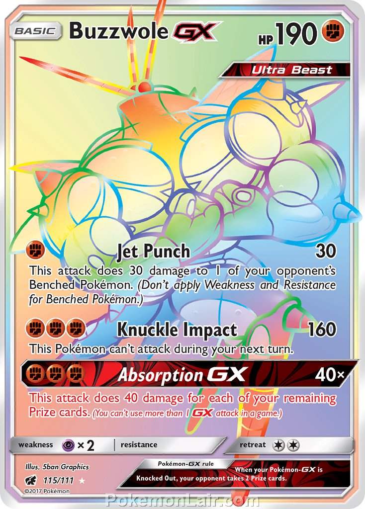 2017 Pokemon Trading Card Game Crimson Invasion Set – 115 Buzzwole GX