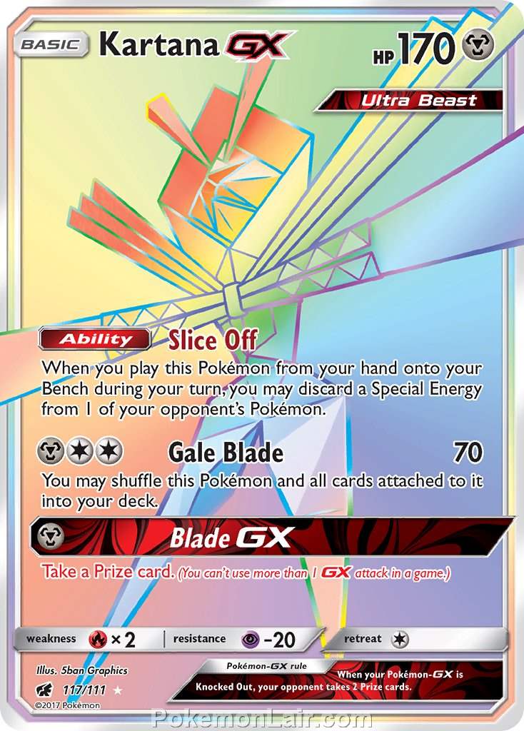 2017 Pokemon Trading Card Game Crimson Invasion Set – 117 Kartana GX