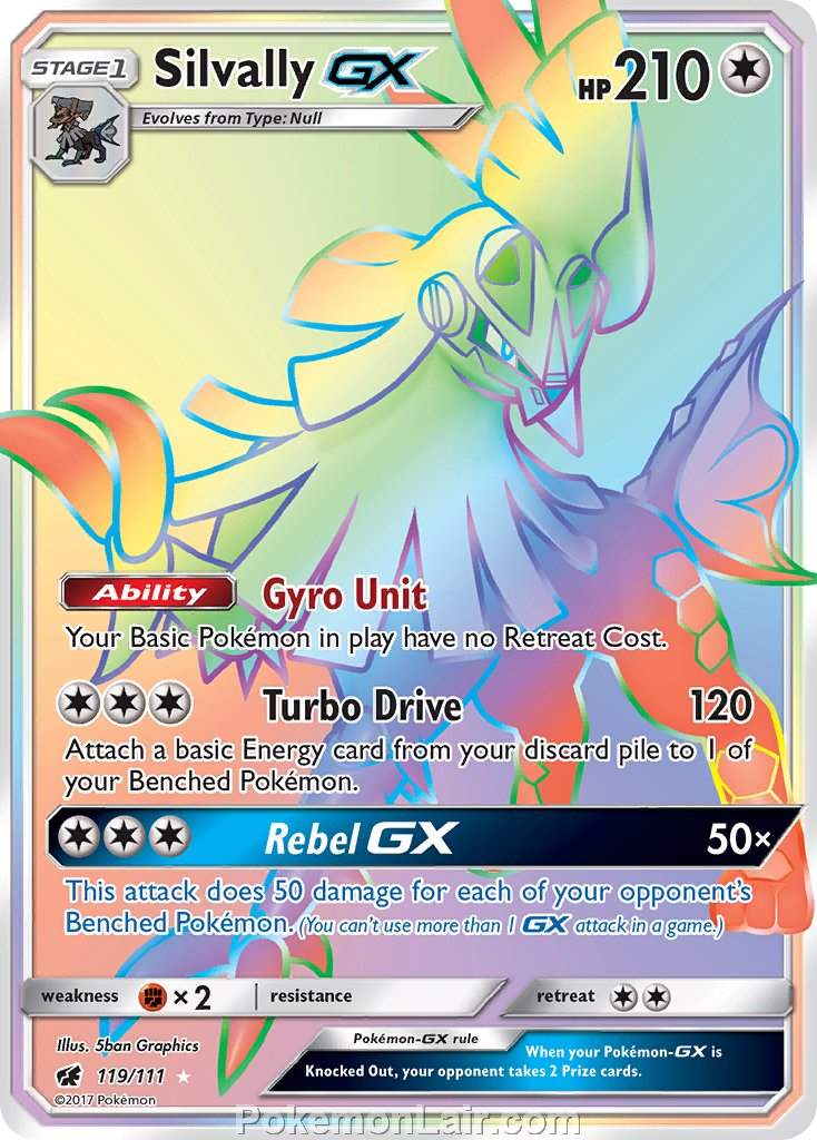 2017 Pokemon Trading Card Game Crimson Invasion Set – 119 Silvally GX