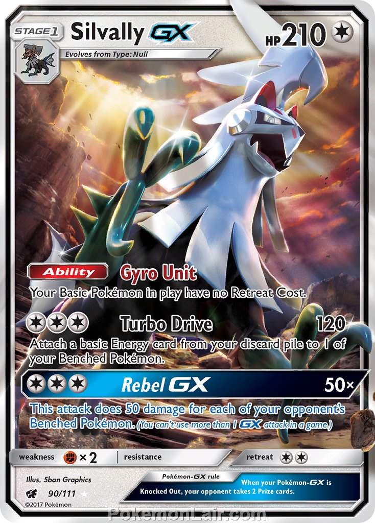 2017 Pokemon Trading Card Game Crimson Invasion Set – 90 Silvally GX