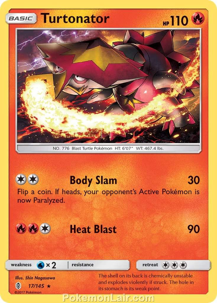 2017 Pokemon Trading Card Game Guardians Rising Price List – 17 Turtonator