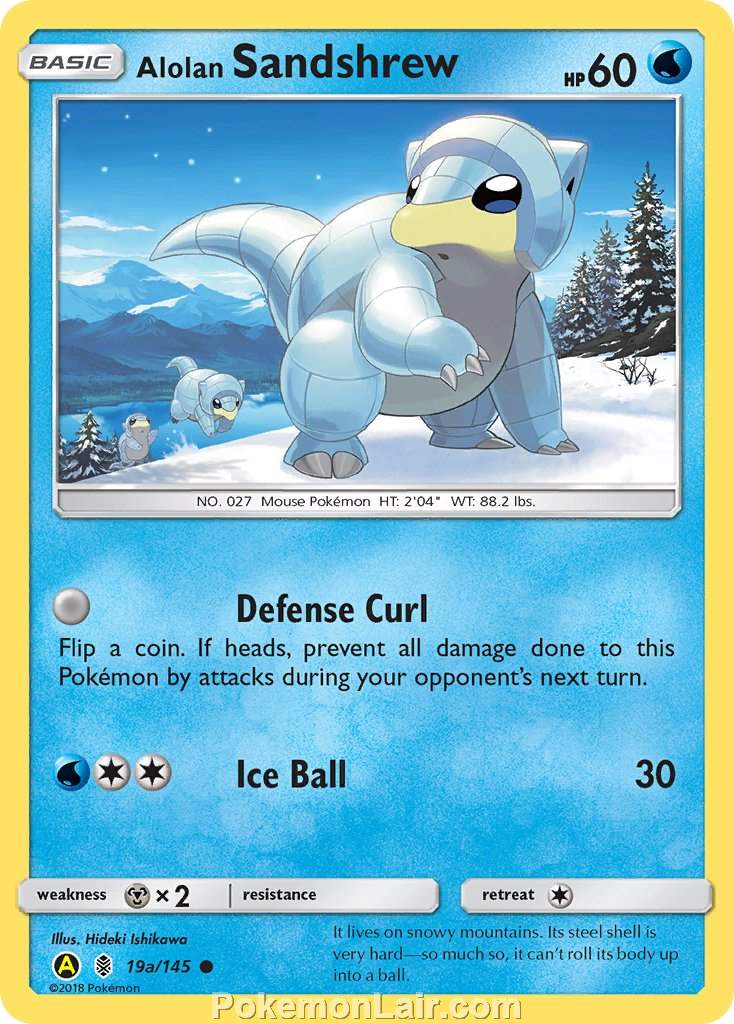 2017 Pokemon Trading Card Game Guardians Rising Price List – 19a Alolan Sandshrew