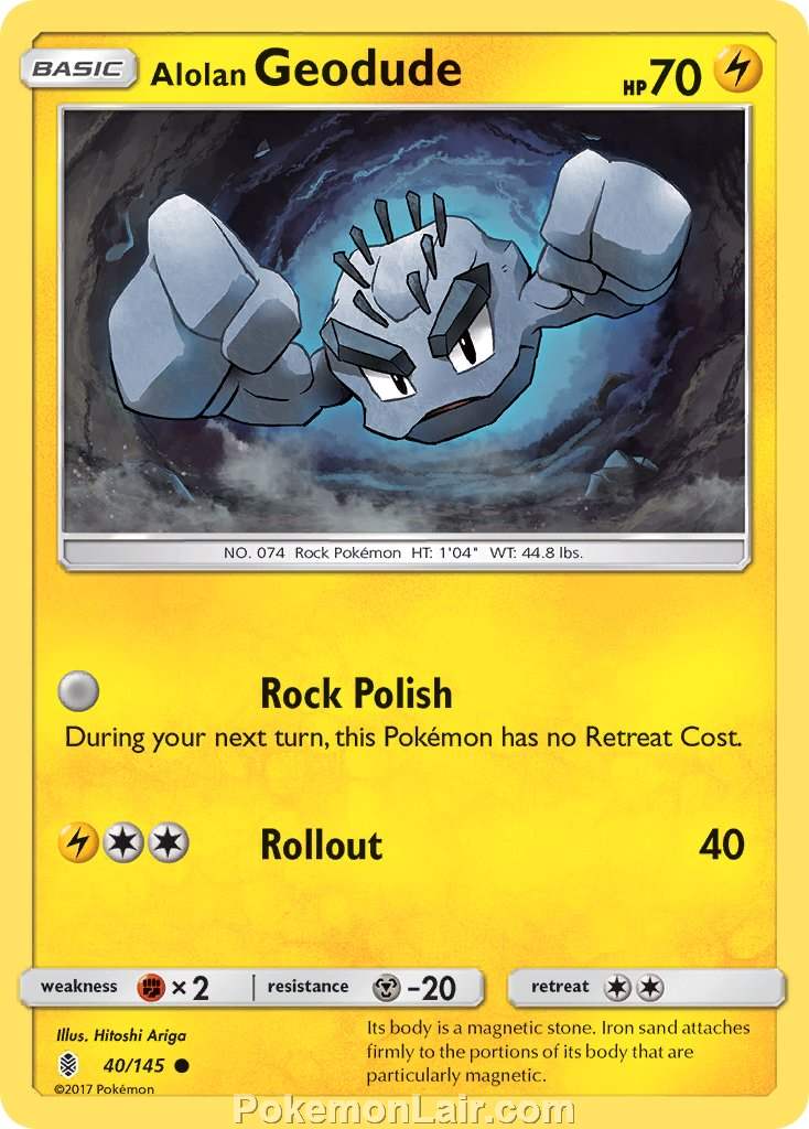 2017 Pokemon Trading Card Game Guardians Rising Price List – 40 Alolan Geodude