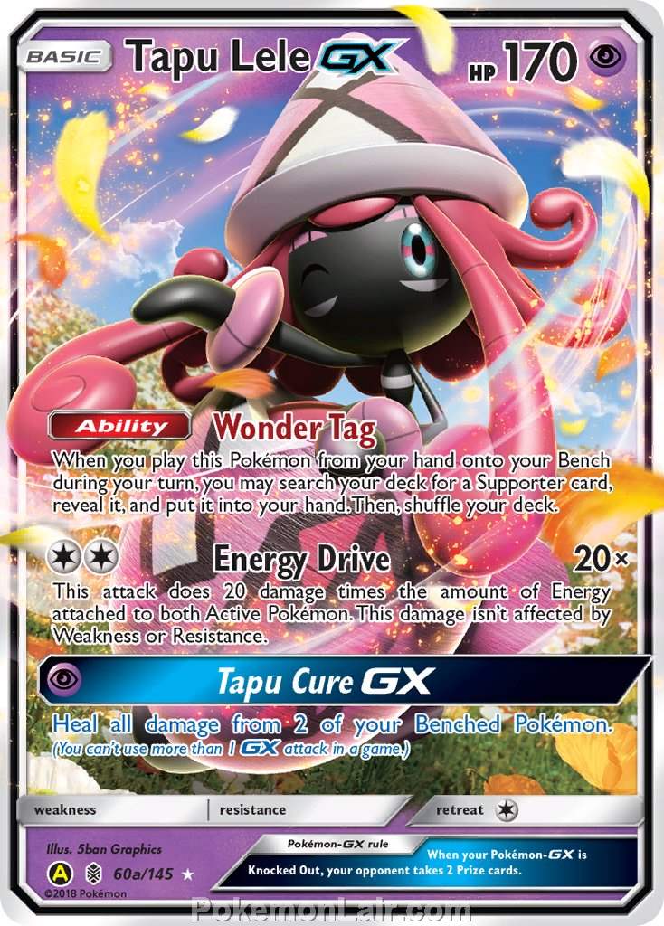 2017 Pokemon Trading Card Game Guardians Rising Price List – 60a Tapu Lele GX