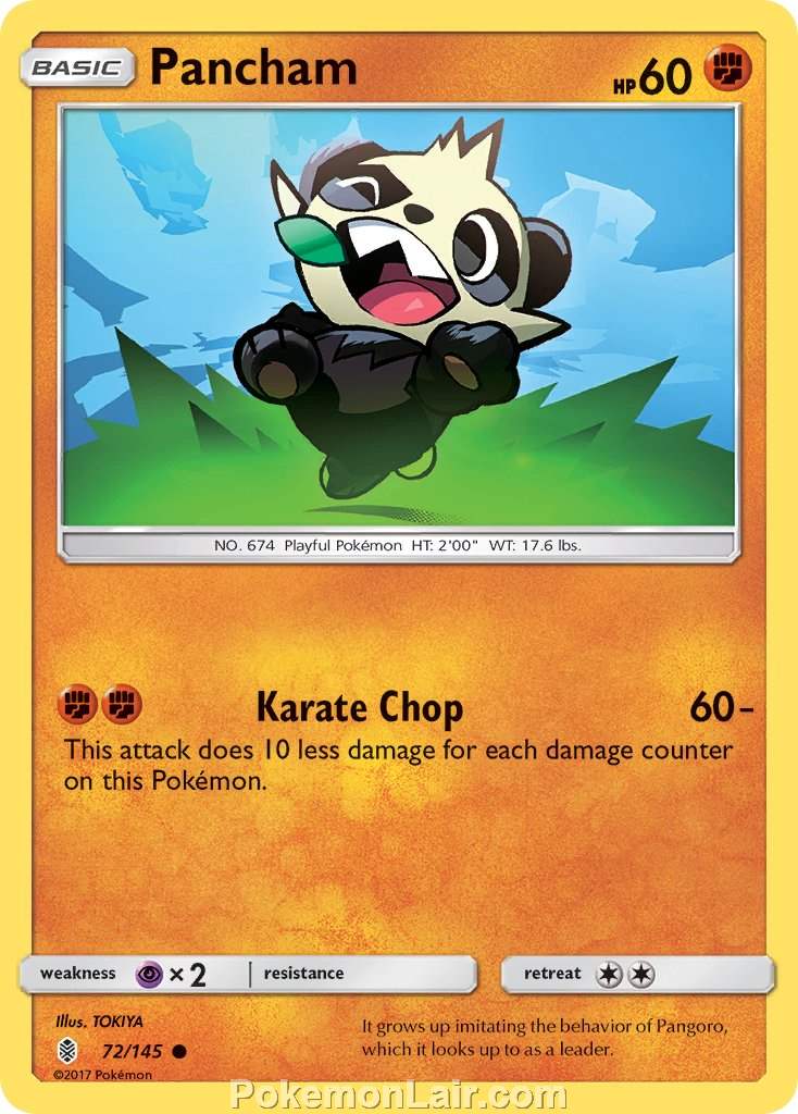 2017 Pokemon Trading Card Game Guardians Rising Price List – 72 Pancham