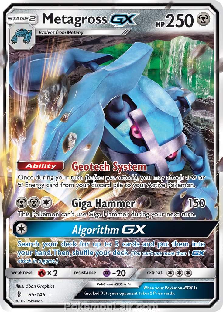 2017 Pokemon Trading Card Game Guardians Rising Price List – 85 Metagross GX