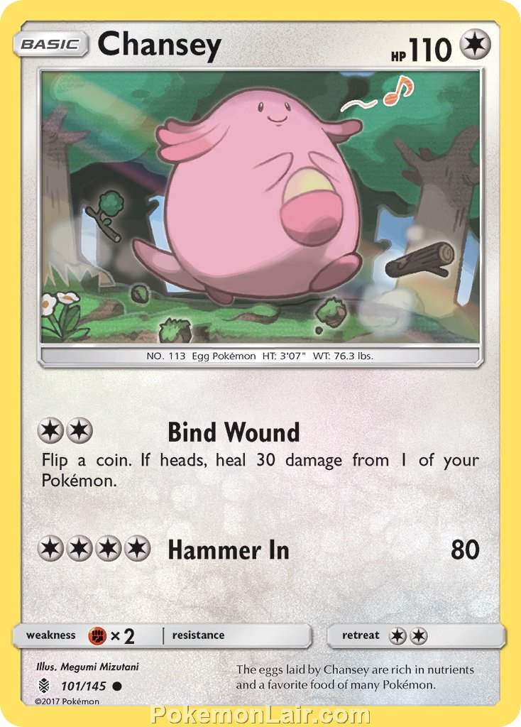 2017 Pokemon Trading Card Game Guardians Rising Set – 101 Chansey