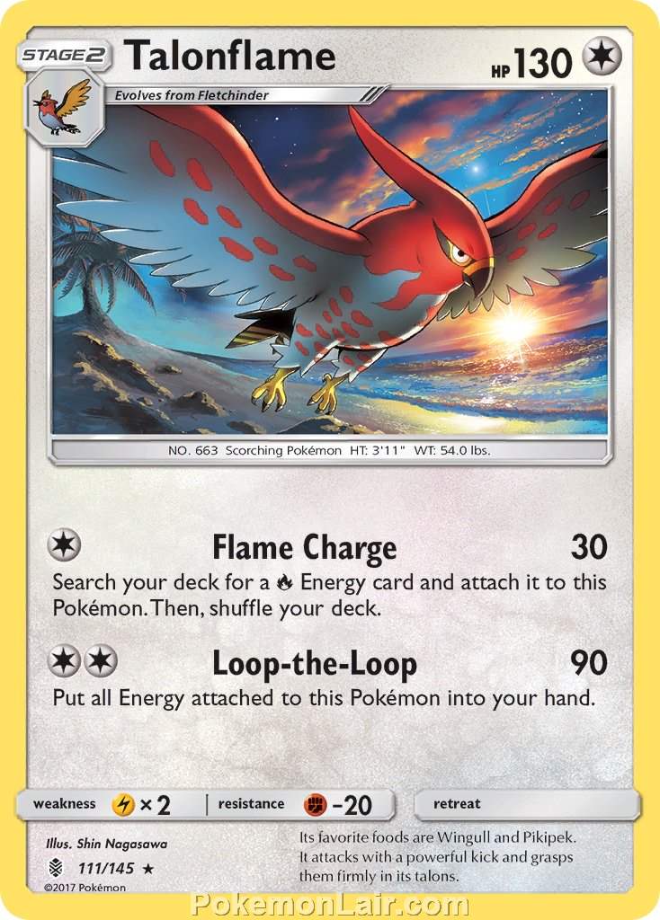 2017 Pokemon Trading Card Game Guardians Rising Set – 111 Talonflame