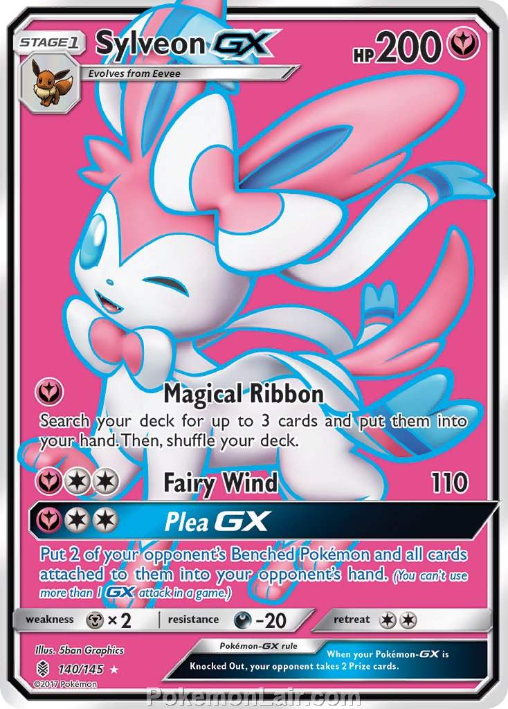 2017 Pokemon Trading Card Game Guardians Rising Set – 140 Sylveon GX