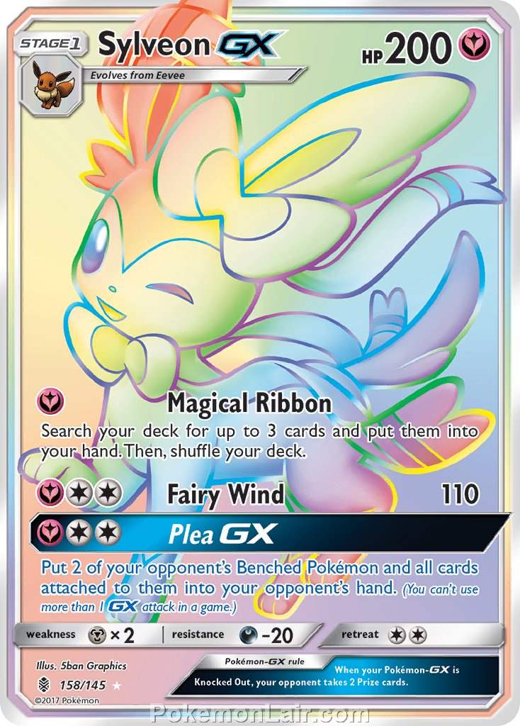 2017 Pokemon Trading Card Game Guardians Rising Set – 158 Sylveon GX