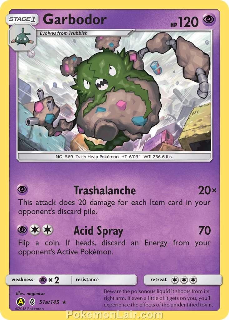 2017 Pokemon Trading Card Game Guardians Rising Set – 51a Garbodor