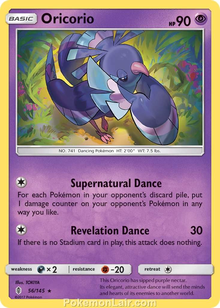 2017 Pokemon Trading Card Game Guardians Rising Set – 56 Oricorio