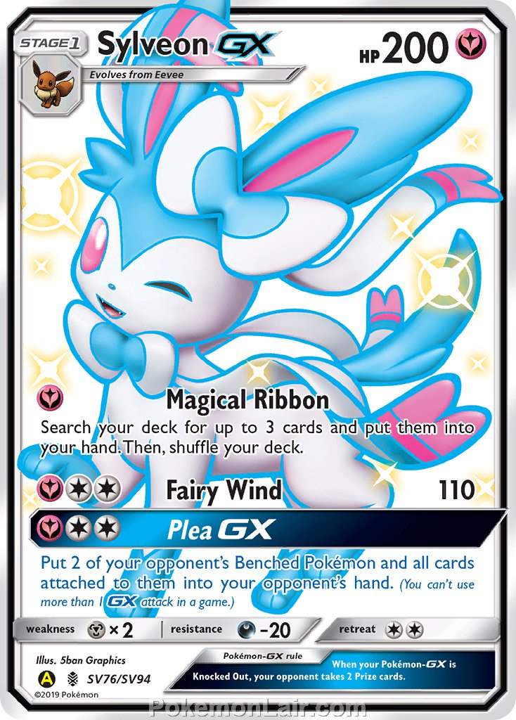 2017 Pokemon Trading Card Game Guardians Rising Set – SV76 Sylveon GX