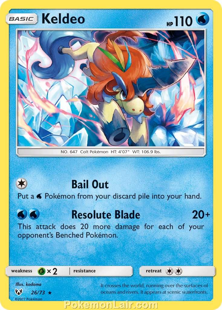 2017 Pokemon Trading Card Game Shining Legends Price List – 26 Keldeo