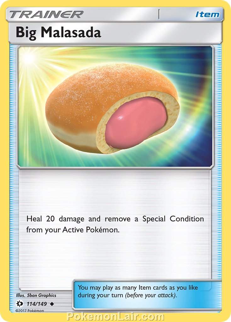 2017 Pokemon Trading Card Game Sun Moon Price List – 114 Big Malasada