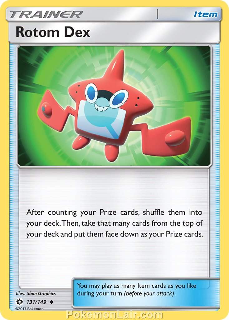 2017 Pokemon Trading Card Game Sun Moon Price List – 131 Rotom Dex