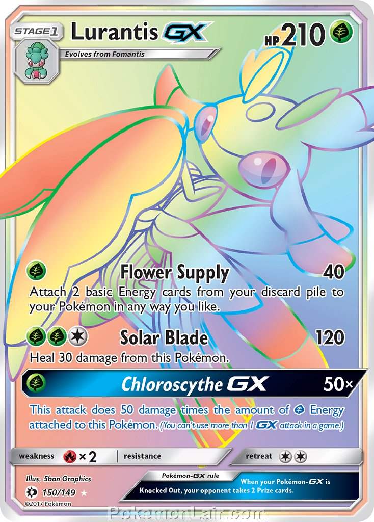 2017 Pokemon Trading Card Game Sun Moon Price List – 150 Lurantis GX