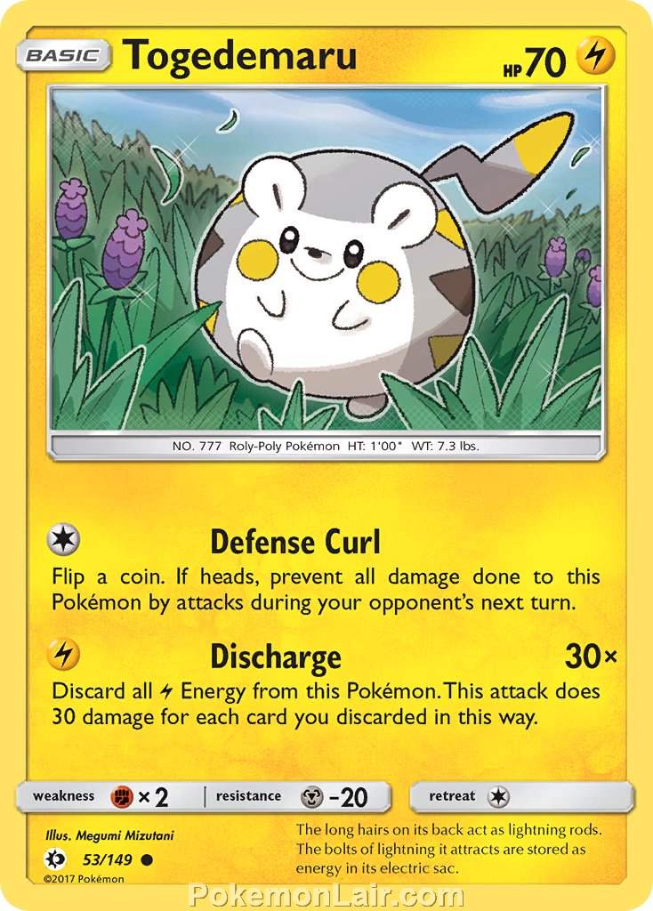 2017 Pokemon Trading Card Game Sun Moon Price List – 53 Togedemaru