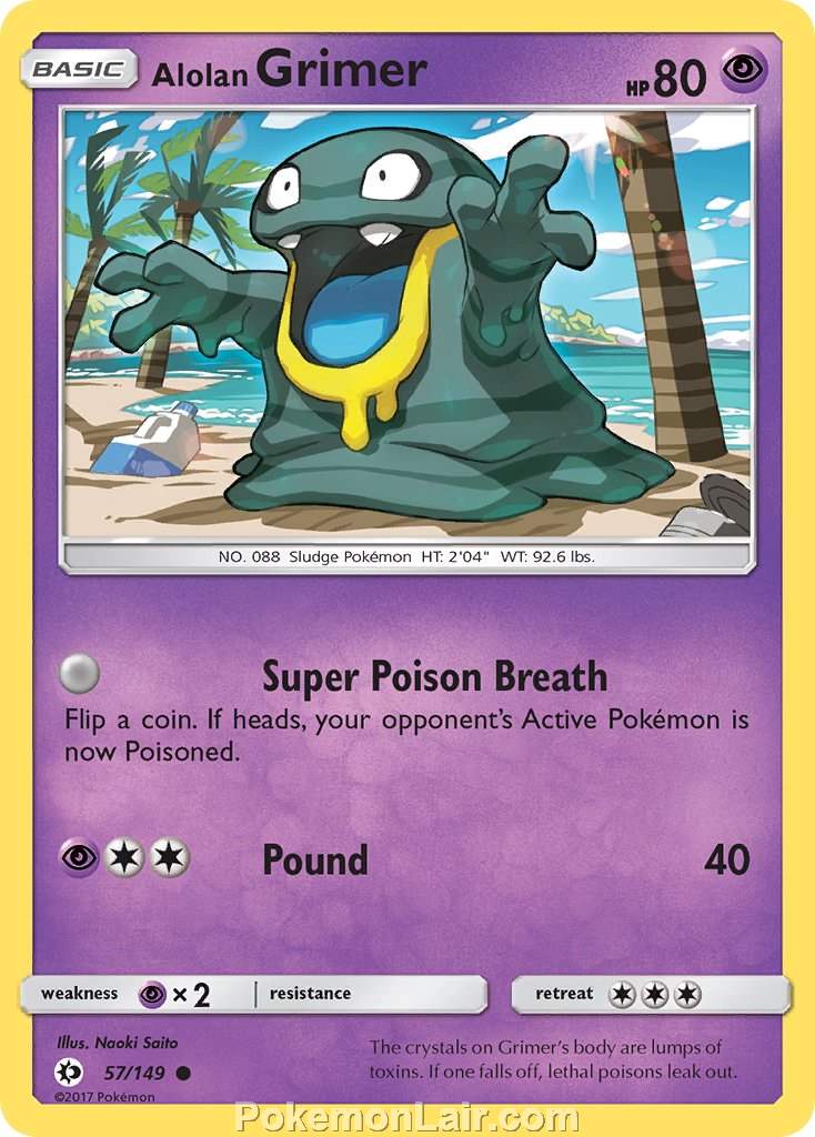 2017 Pokemon Trading Card Game Sun Moon Price List – 57 Alolan Grimer