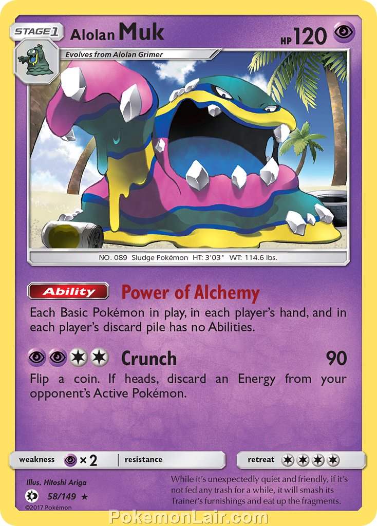 2017 Pokemon Trading Card Game Sun Moon Price List – 58 Alolan Muk