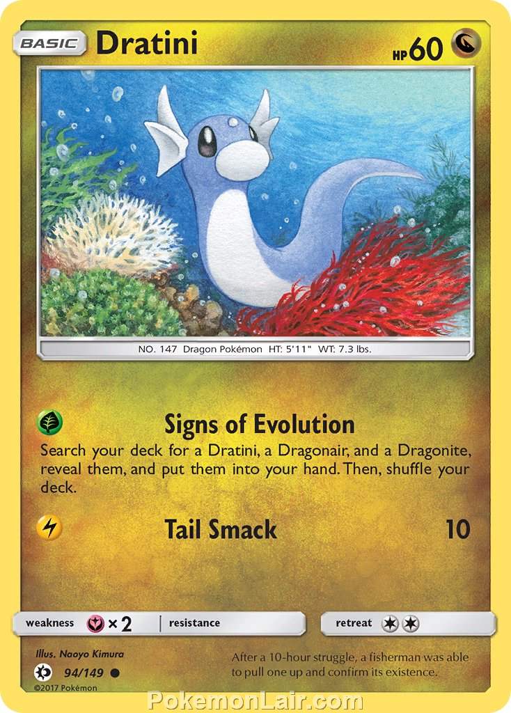 2017 Pokemon Trading Card Game Sun Moon Price List – 94 Dratini