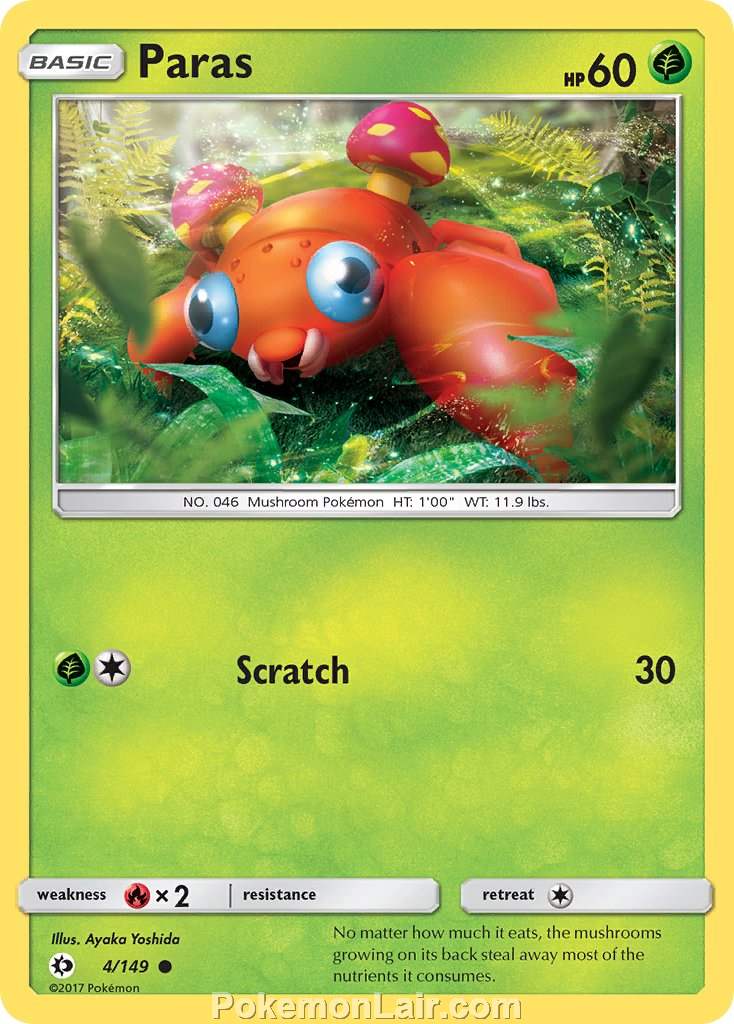 2017 Pokemon Trading Card Game Sun Moon Set – 04 Paras