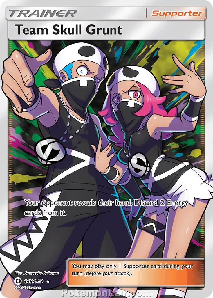 2017 Pokemon Trading Card Game Sun Moon Set – 149 Team Skull Grunt