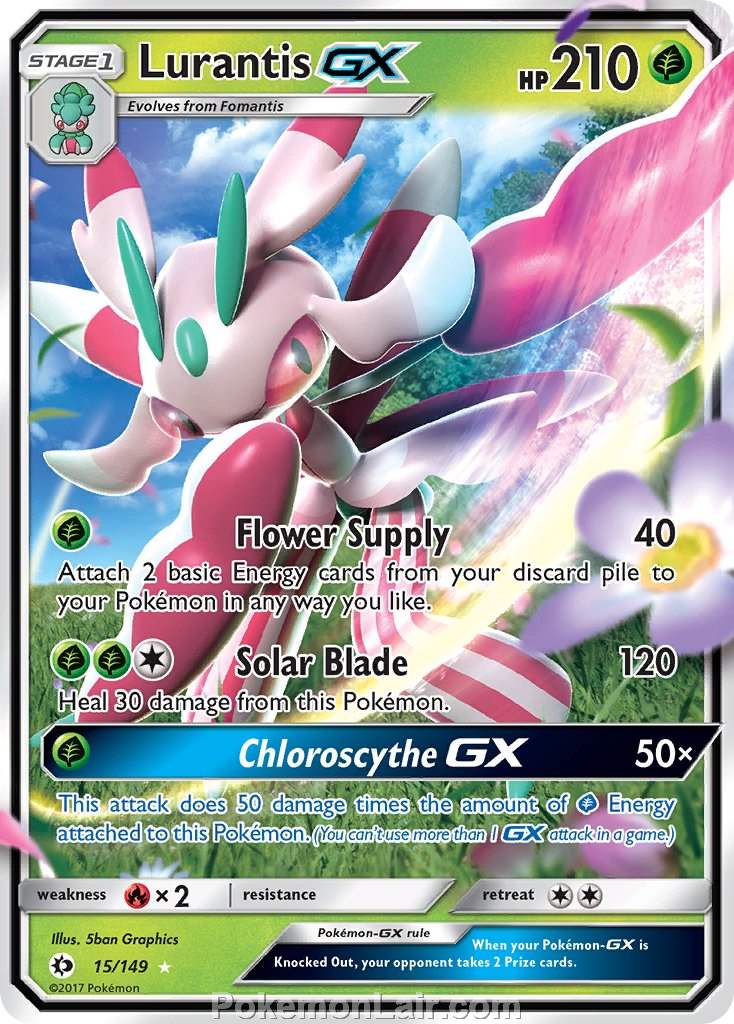 2017 Pokemon Trading Card Game Sun Moon Set – 15 Lurantis GX