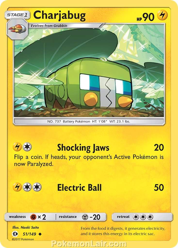 2017 Pokemon Trading Card Game Sun Moon Set – 51 Charjabug