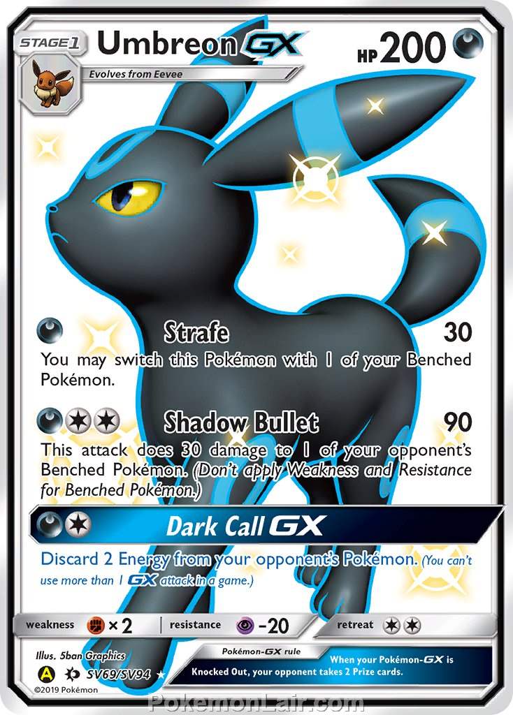 2017 Pokemon Trading Card Game Sun Moon Set – SV69 Umbreon GX