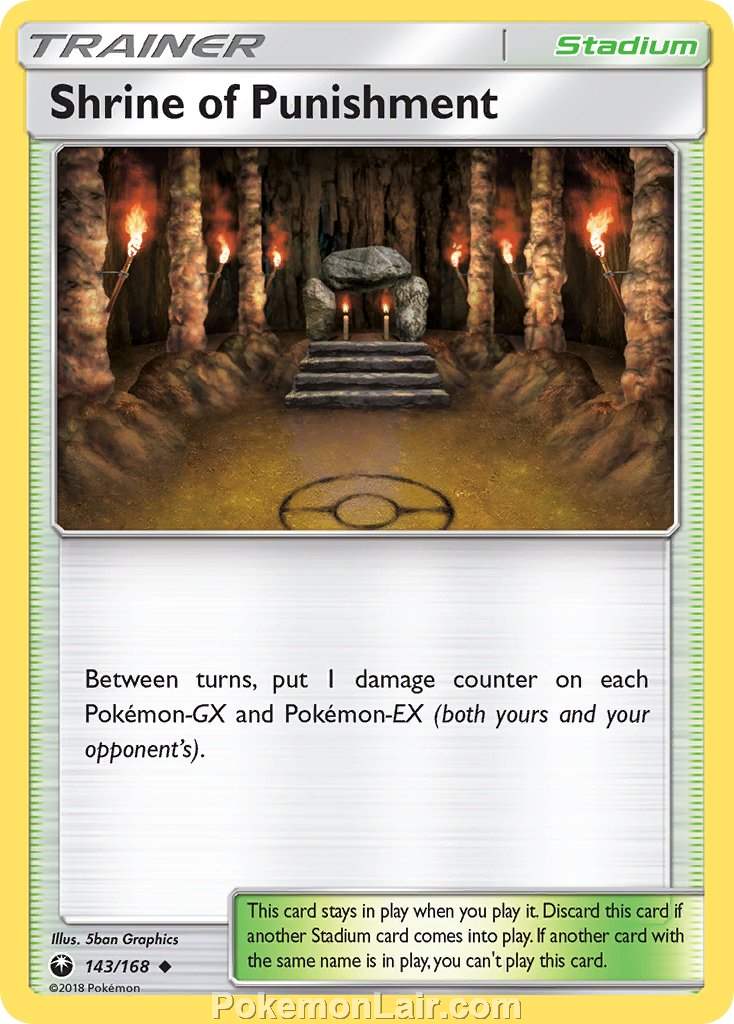 2018 Pokemon Trading Card Game Celestial Storm Set – 143 Shrine Of Punishment