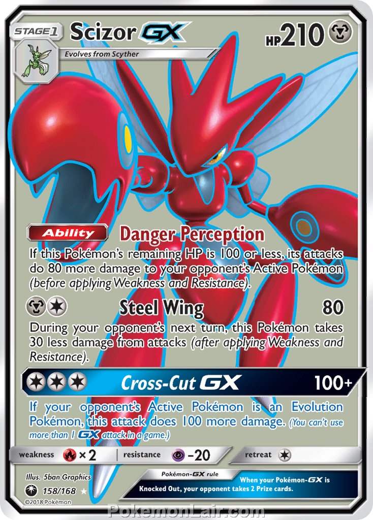 2018 Pokemon Trading Card Game Celestial Storm Set – 158 Scizor GX