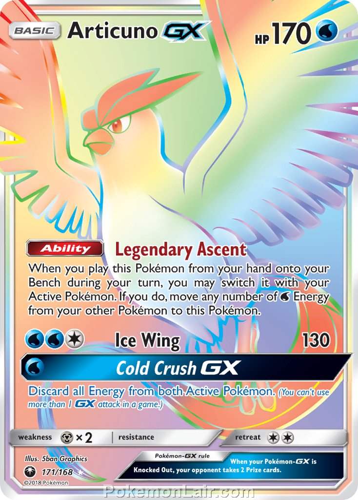 2018 Pokemon Trading Card Game Celestial Storm Set – 171 Articuno GX