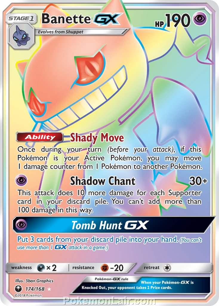 2018 Pokemon Trading Card Game Celestial Storm Set – 174 Banette GX