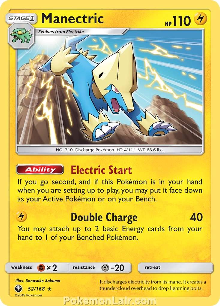 2018 Pokemon Trading Card Game Celestial Storm Set – 52 Manectric