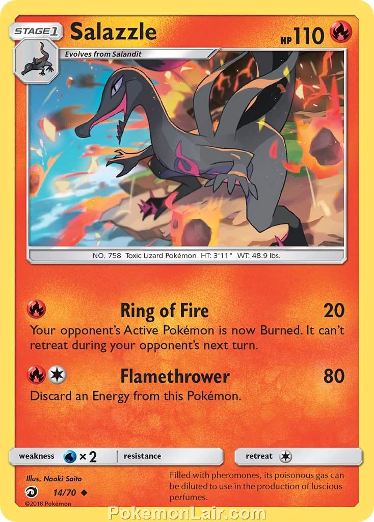 2018 Pokemon Trading Card Game Dragon Majesty Price List – 14 Salazzle